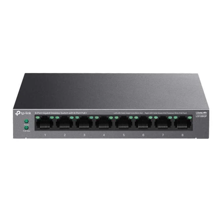 Switch Tp-Link Ls108gp 8 Puertos Gigabit Desktop .
