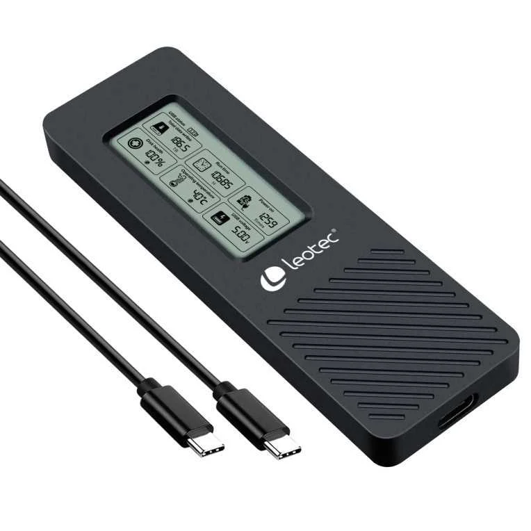 Caixa de Disco Externa Leotec M2 Nvme com Painel