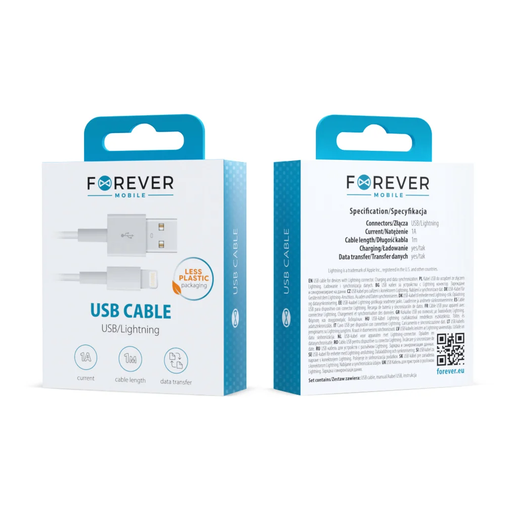 Cabo Forever Usb - Lightning 1,0 M 1a Branco