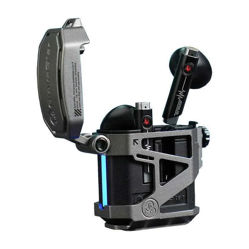Auriulares Bluetooth P5 Defense Armor V2 Cinza - Gravastar