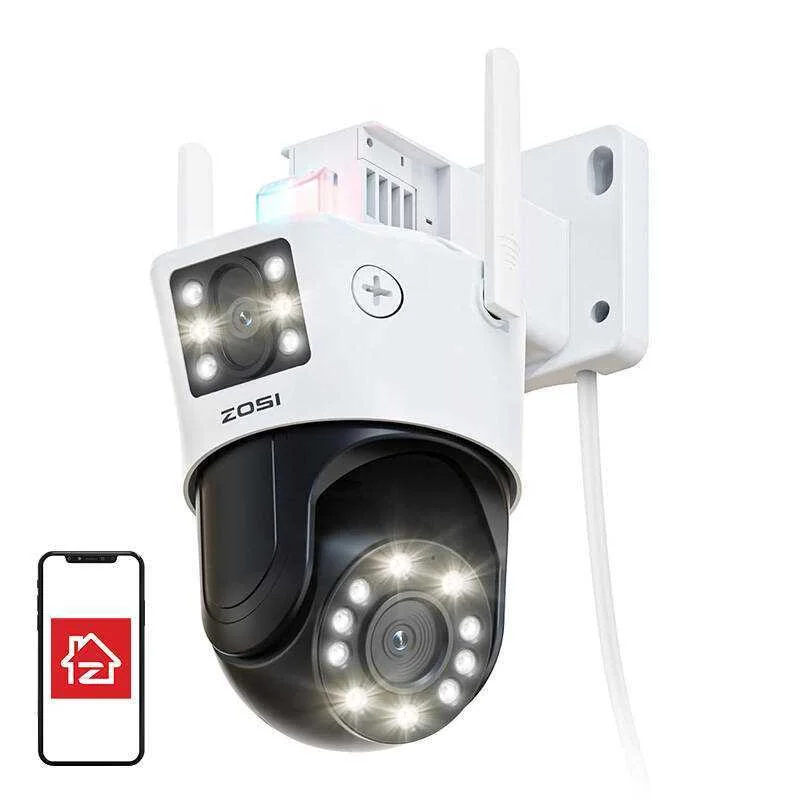 Câmara de Exterior Ip Zosi C298 Wifi Pan Tilt 6mp Duas