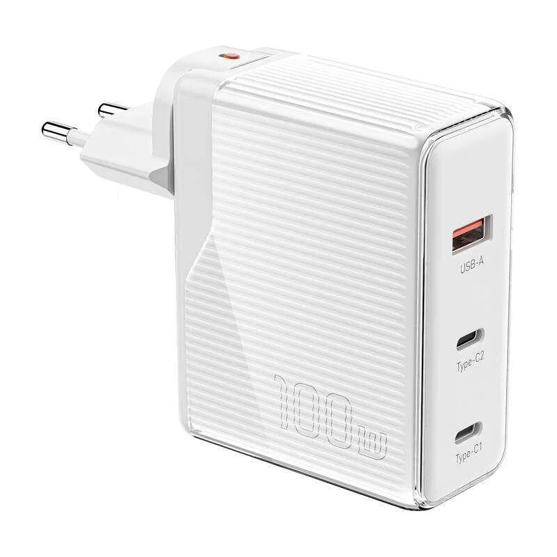 Essager Ect2ca-Zxb02-Z Gan 100w 2c+A Charger (White)