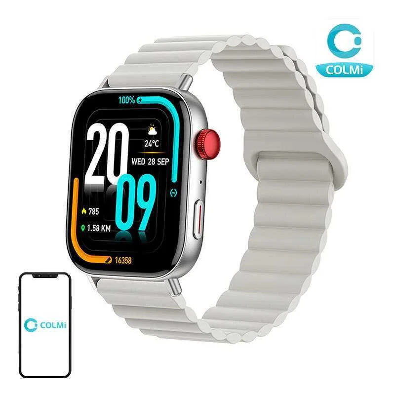 Colmi C8 Max Smartwatch With Magnetic Strap (Silver)