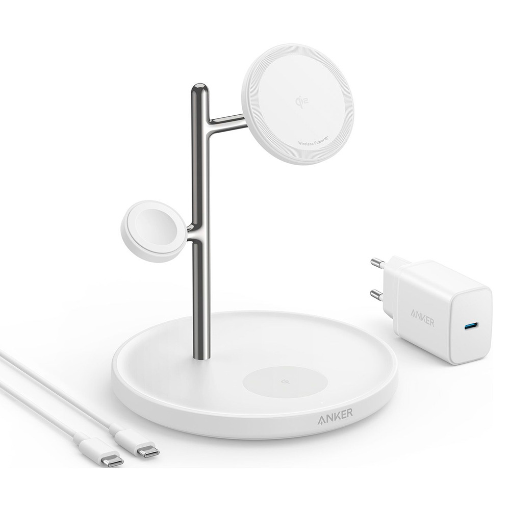 Stacja Magnetyczna Maggo 15w 3-In-1 Biala