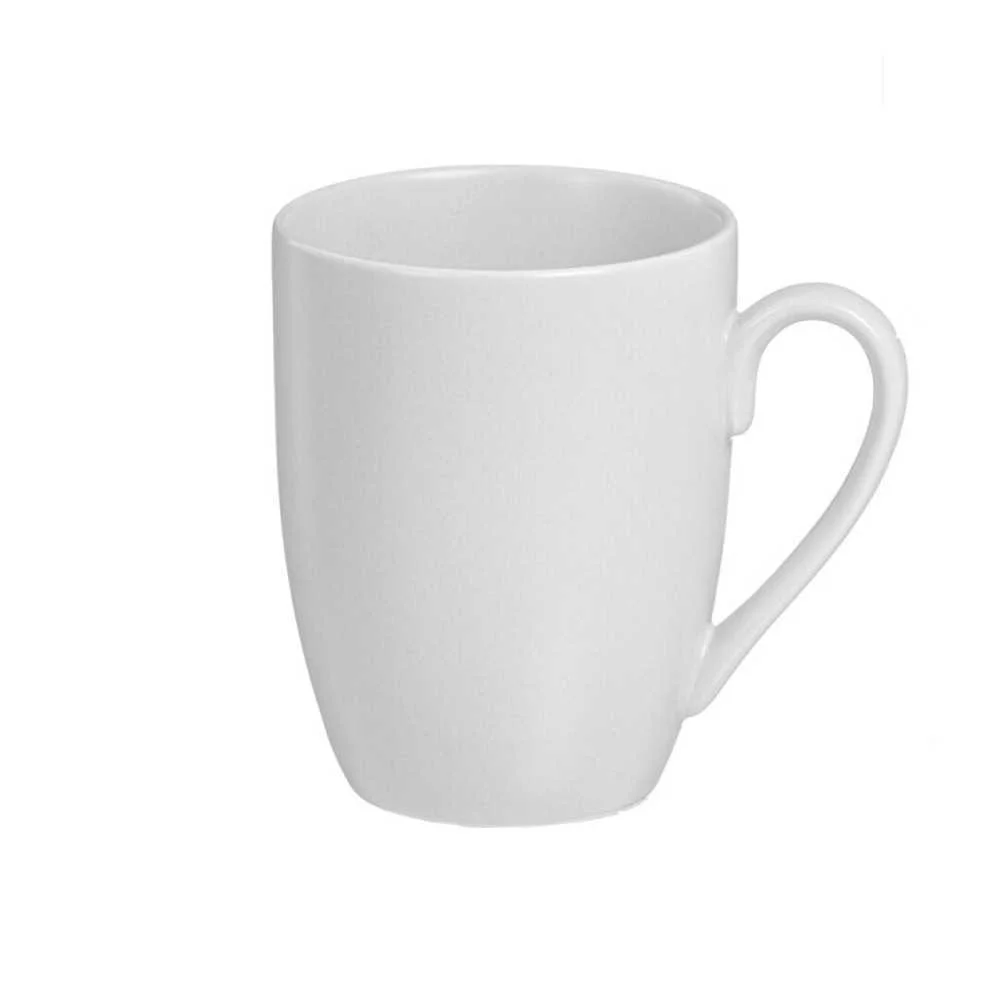 Pack 6 chávena mug de porcelana mate 350ml branco.
