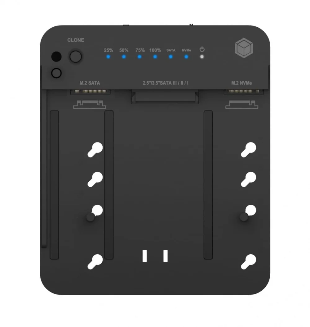 Docking- & Klonstation Icybox 2,5"& 3,5"M.2 Sata Nvme Usb3.2 Retail