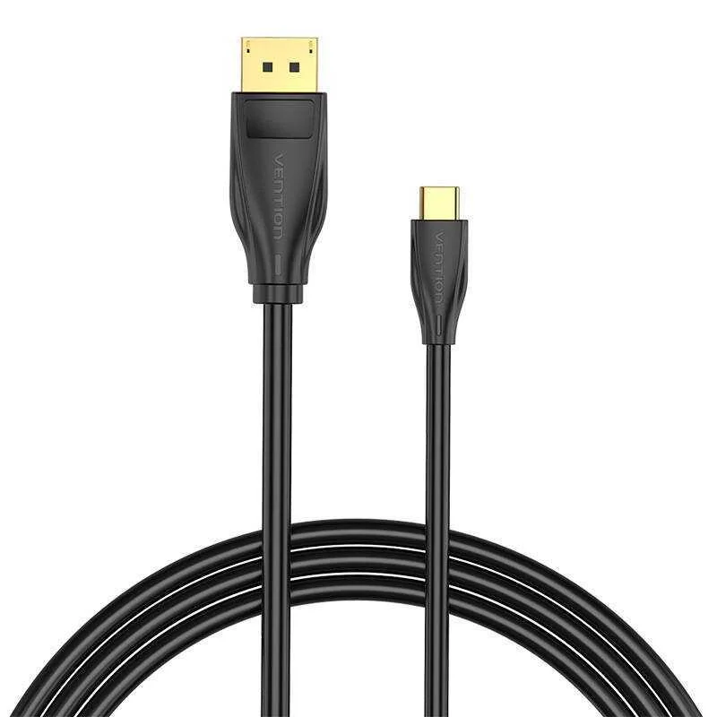 Usb-C To Displayport 1.4 Cable Vention Cgybg, 1,5m, 8k 60hz/4k 120hz (Black)
