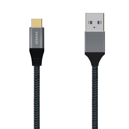 Cable Aisens Usb 3.1 Gen2 Aluminio 10gbps 3a Usb-C/M-A/M 1.0m Negro