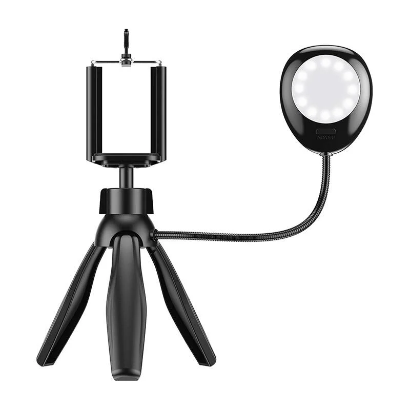 Phone Holder/Tripod Apexel Apl-Jj21fl With LED Light (Black)