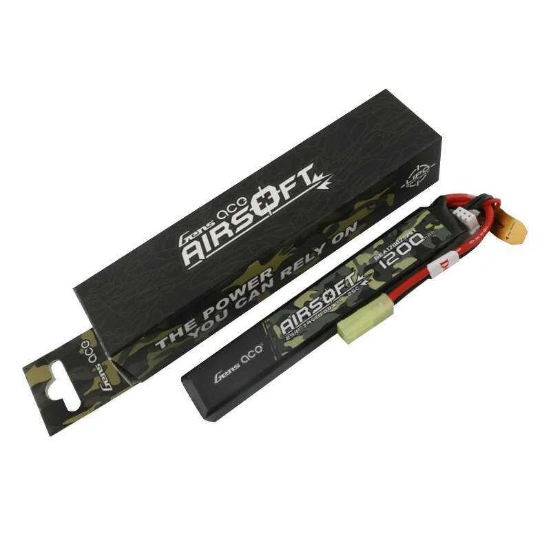 Lipo Battery Gens Ace Airsoft Gun 1200mah 7.4v 2s1p 25c