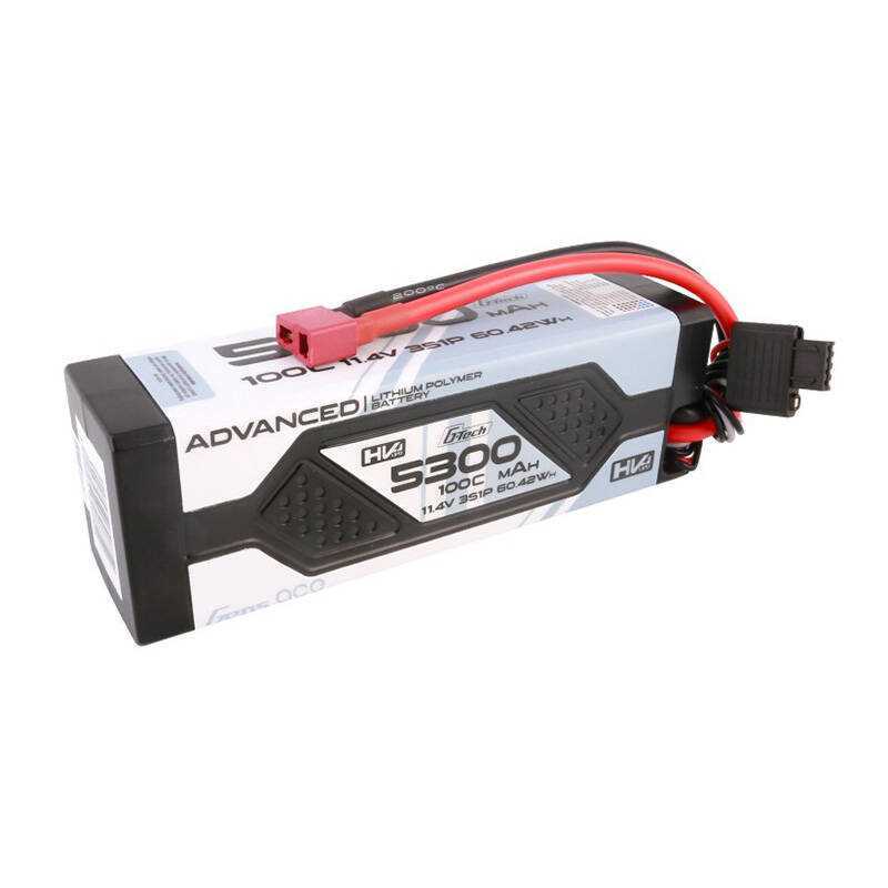 Gens Ace Advanced G-Tech 5300mah 11.4v 3s1p 100c Hv Car Lipo Battery Pack Hardcase With Deans Plug
