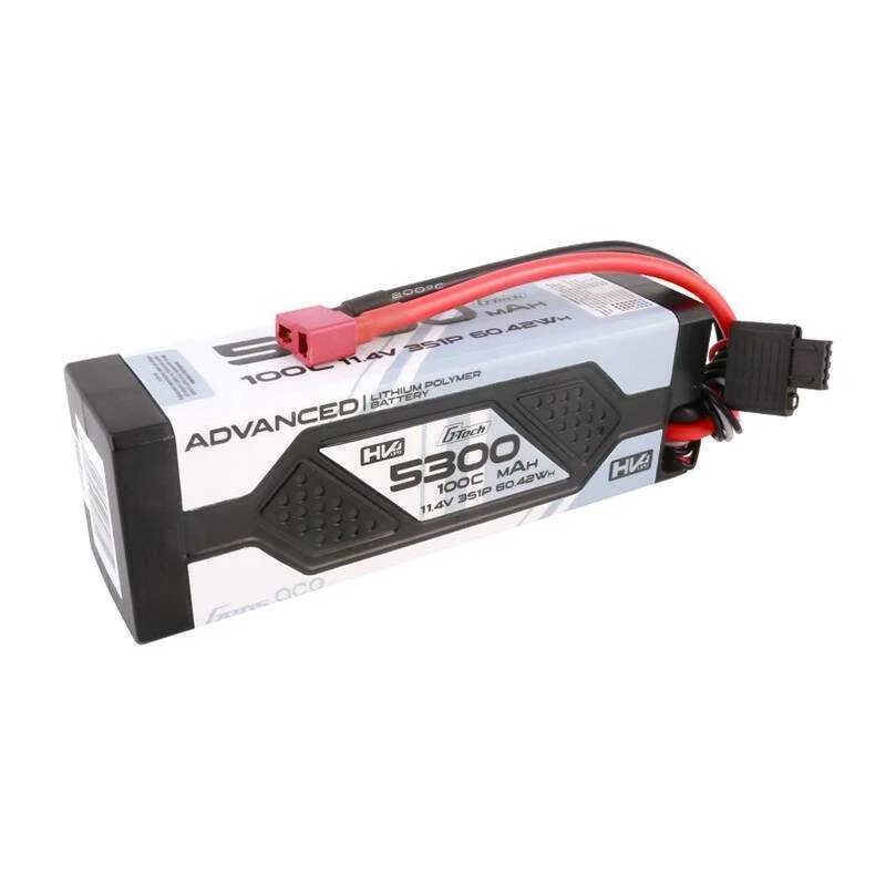 Gens Ace Advanced G-Tech 5300mah 11.4v 3s1p 100c Hv Car Lipo Battery Pack Hardcase With Deans Plug