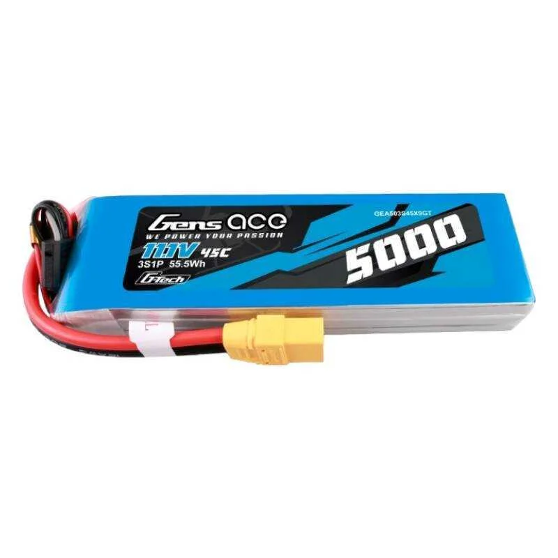 Gens Ace G-Tech 5000mah 11.1v 45c 3s1p Lipo Battery With Xt90 Plug