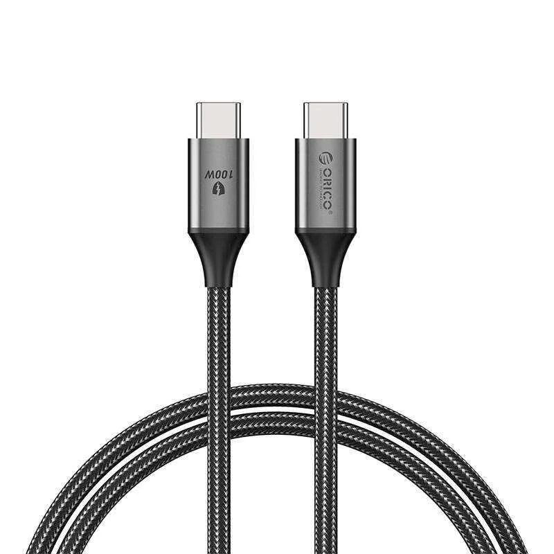 Cabo de Carregamento Orico 100w Usb-C para C - Preto