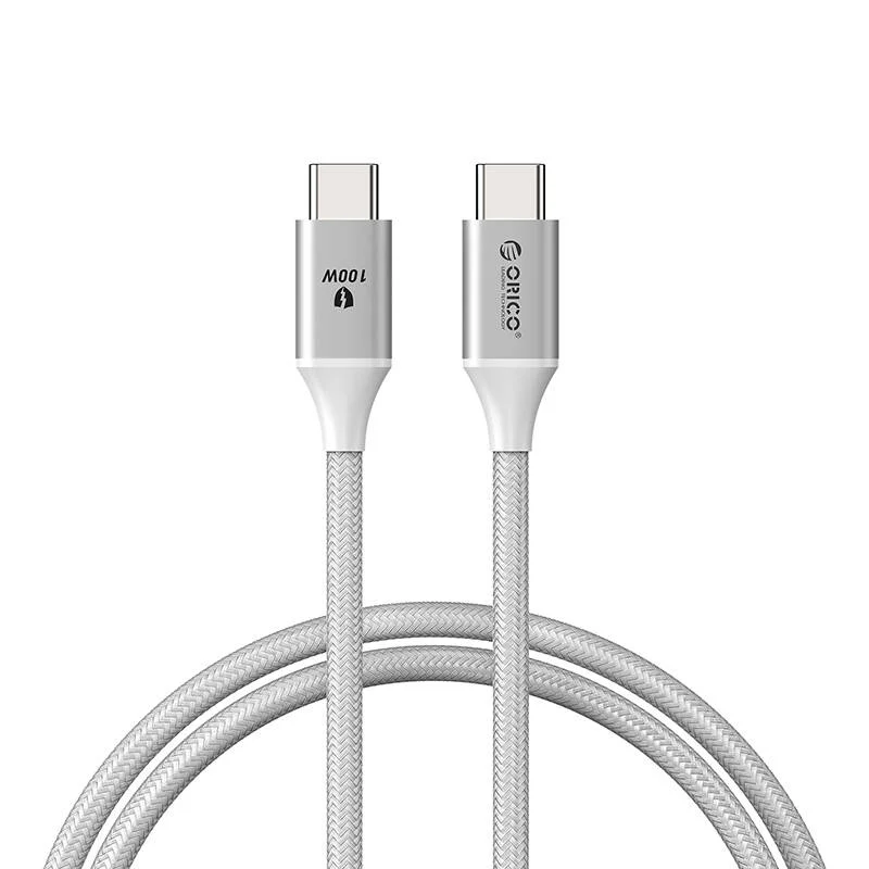 Cabo de Carregamento Orico 100w Usb-C para C - Branco