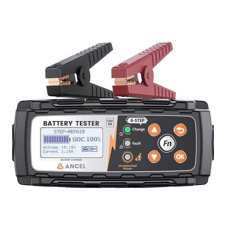 Testador e carregador de baterias 2 em 1 Ancel Bt.