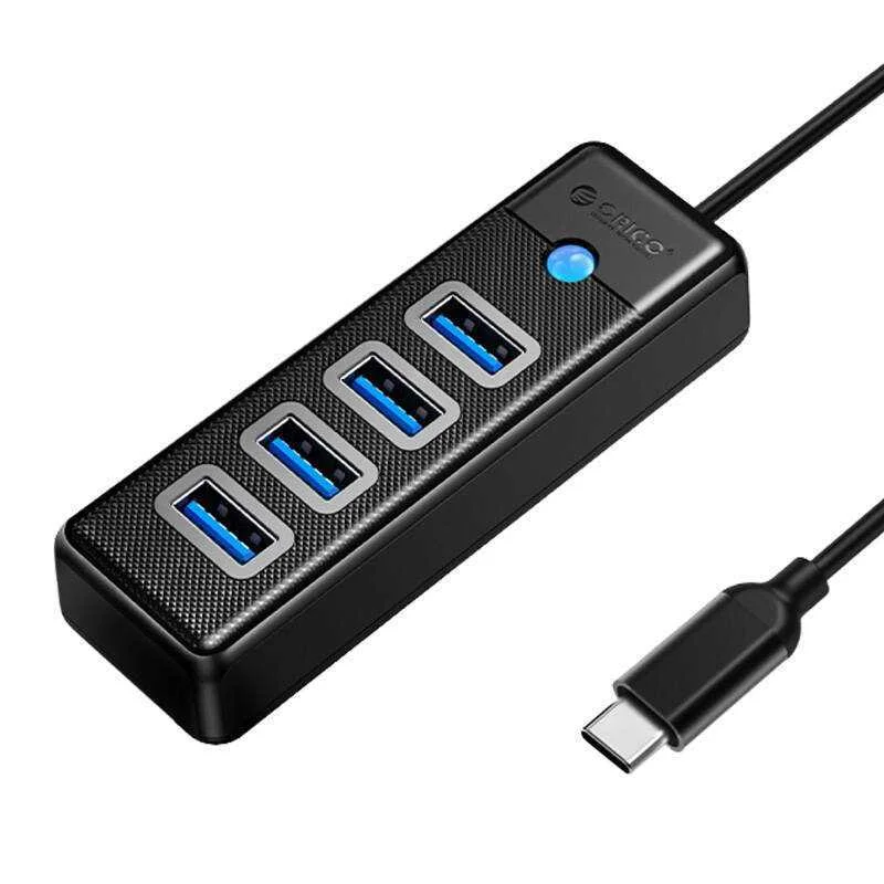 Orico Hub Usb-C To 4x Usb 3.0 5gbps 0,15m Black