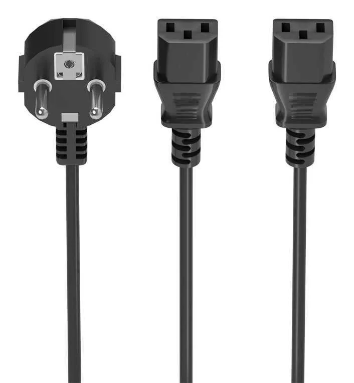 Cabo de Alimentação da CPU Aisens Cee7/M-2xc13/H Preto