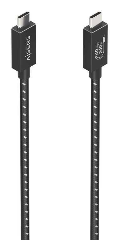 Cable Usb4 Aisens Gen3x2 40gbps 8k60hz 5a 48v 240w E-Mark C/M-C/M 1.5m
