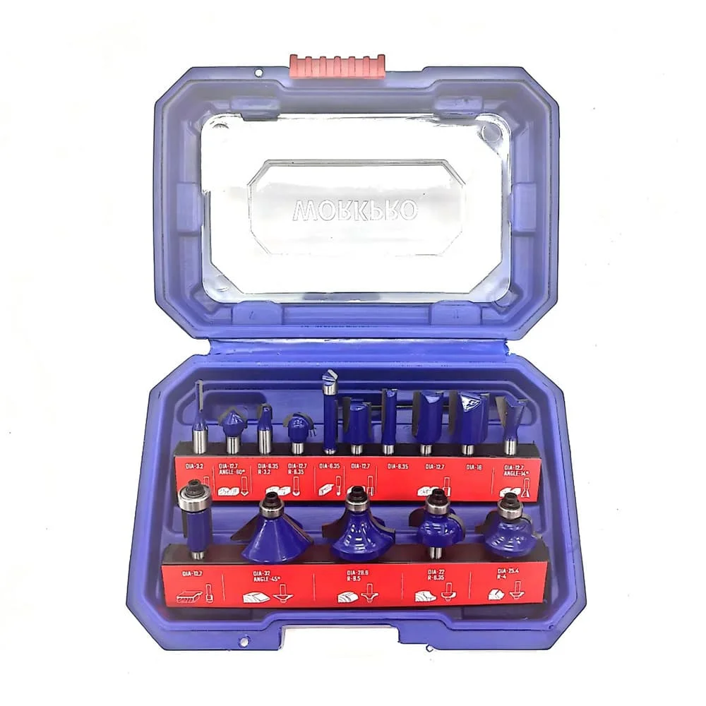 Cortador de Madeira 6,35mm, Conjunto de 15 Pe&ccedil;as..