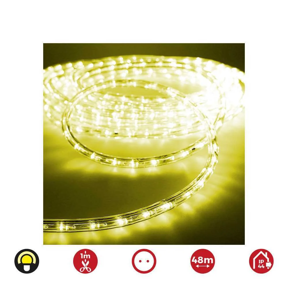 Tubo Flexível Fixo de 2 Vias 48m. 30 Led/M Ip44 A.