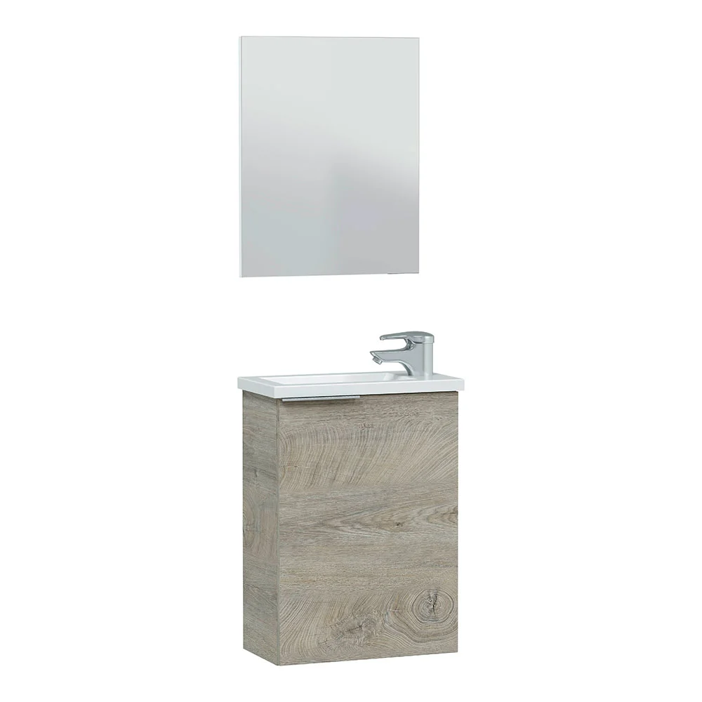 Móveis 40 1 porta + espelho + lavatório compacta