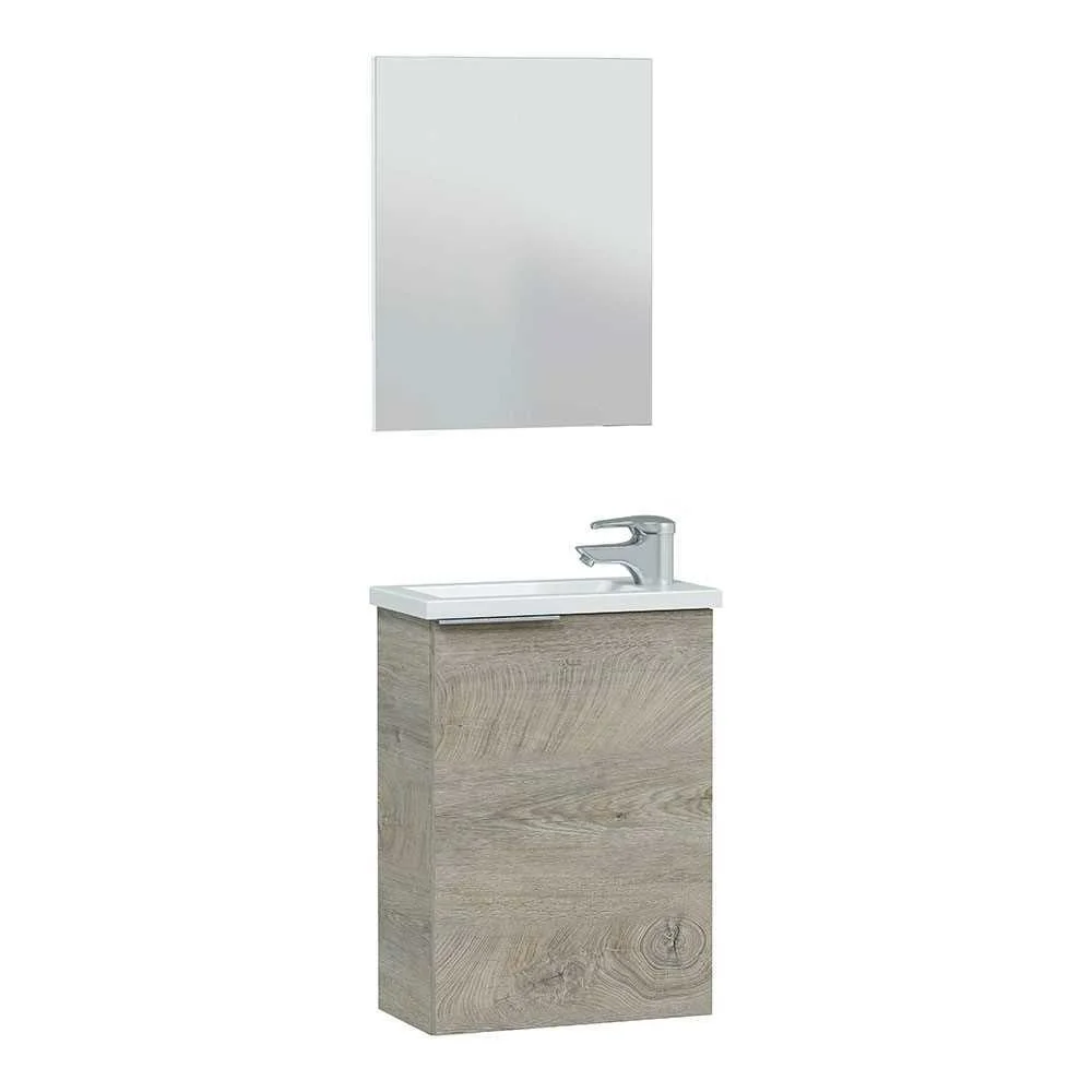 Móveis 40 1 porta + espelho + lavatório compacta