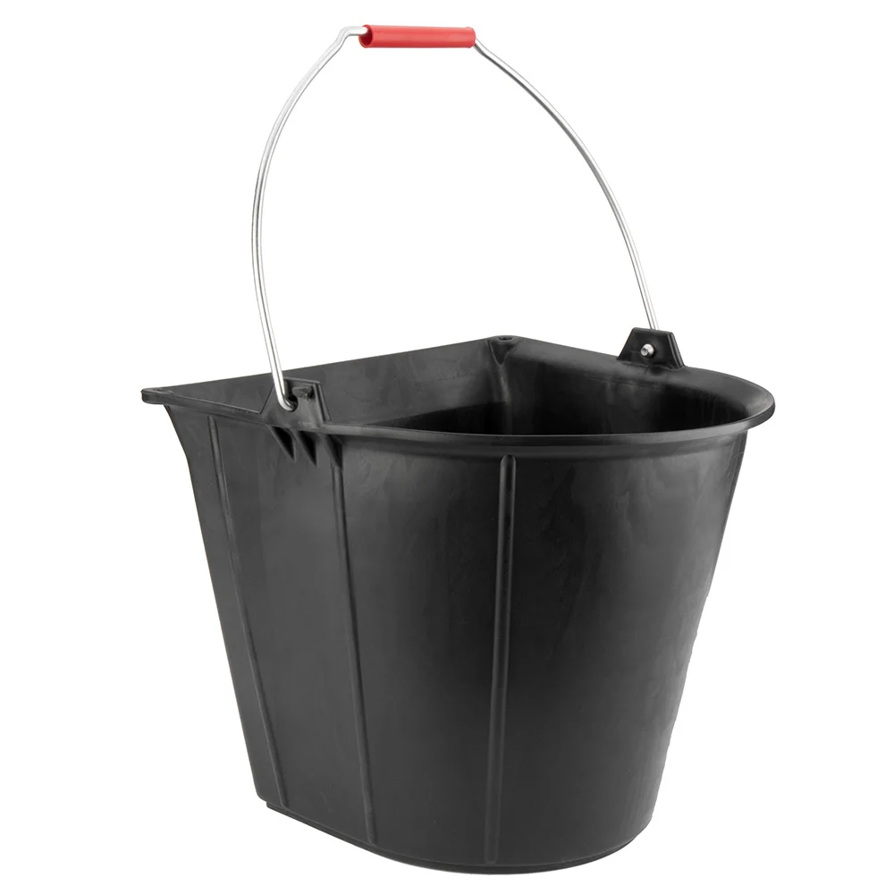 Cubo industrial plano 13 l de borracha sintética .