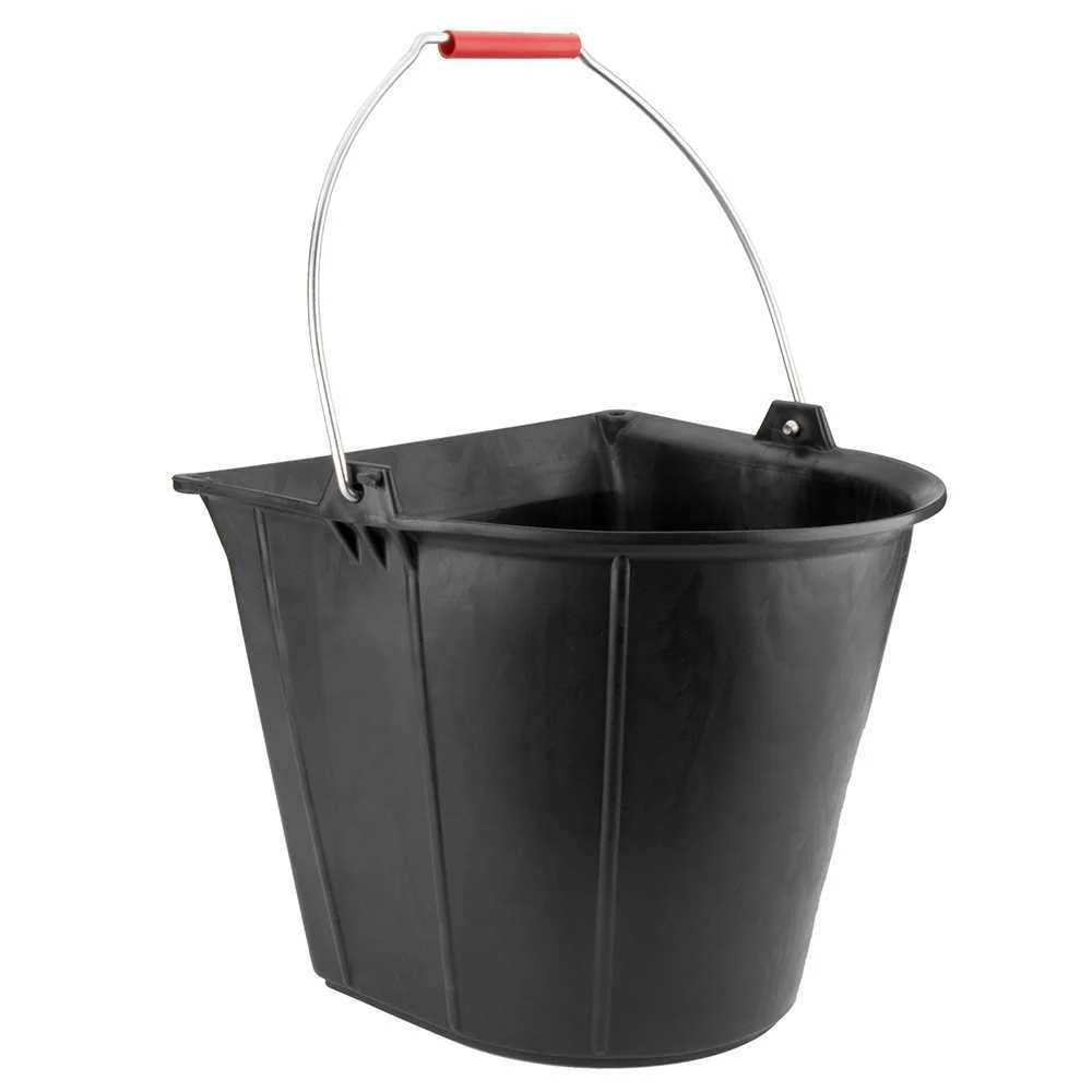 Cubo industrial plano 13 l de borracha sintética .