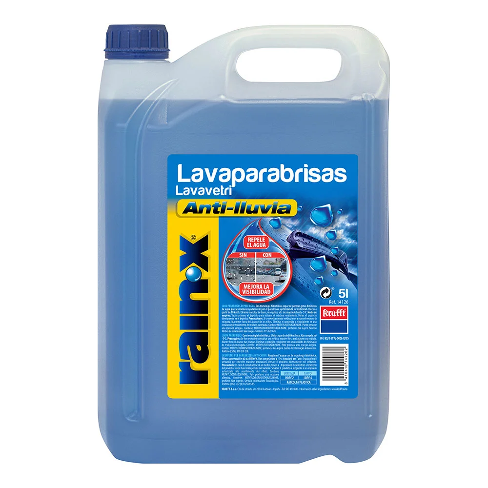 L&iacute;quido Limpa Para-Brisas Antichuva 5l. Rainx