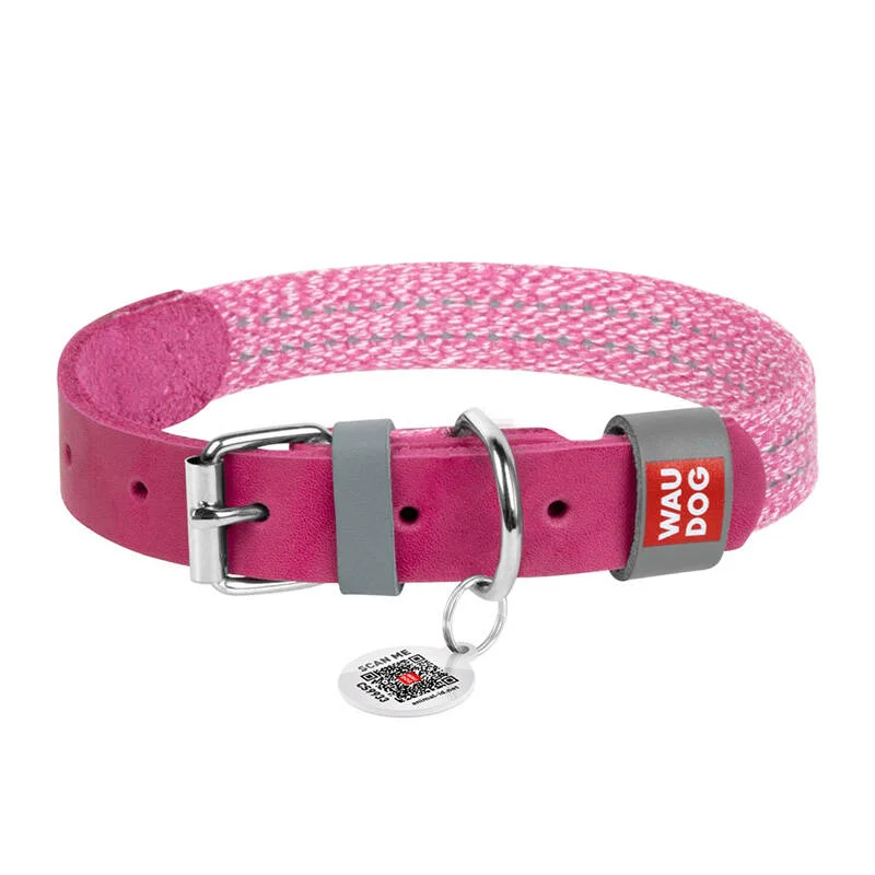Classic Dog Collar Waudog Size M Pink