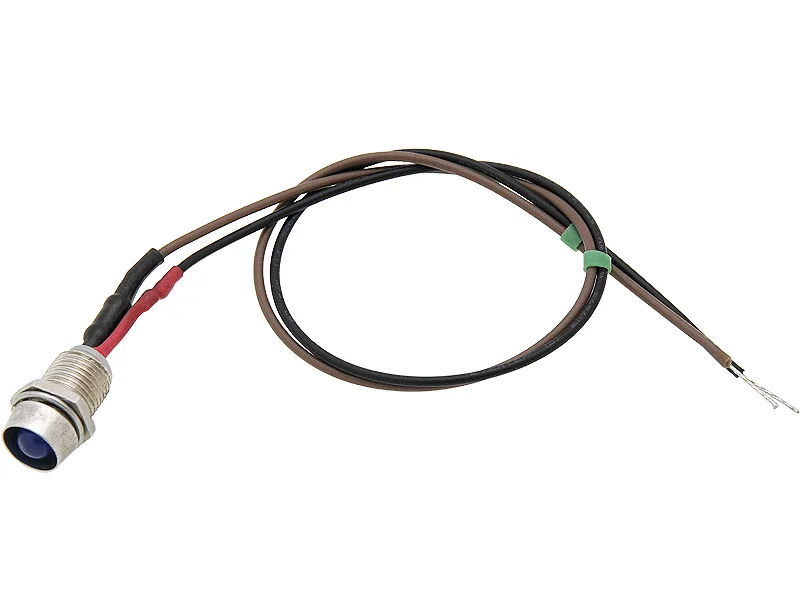 Luz LED 5mm (Azul 12v) com Fio