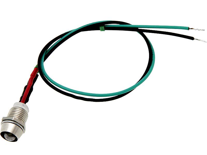Luz LED 5mm (Verde 12v) com Fio