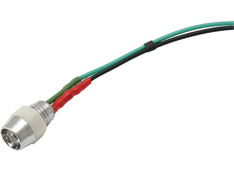 Luz Indicadora LED 5mm (Branco 12v) com Fio