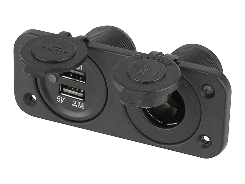 Tomada de Isqueiro para Automóvel com Aba+2x Gnia