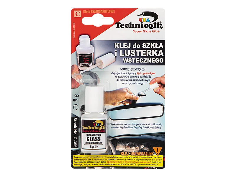 Adesivo para vidros e espelhos retrovisores 8g Te.