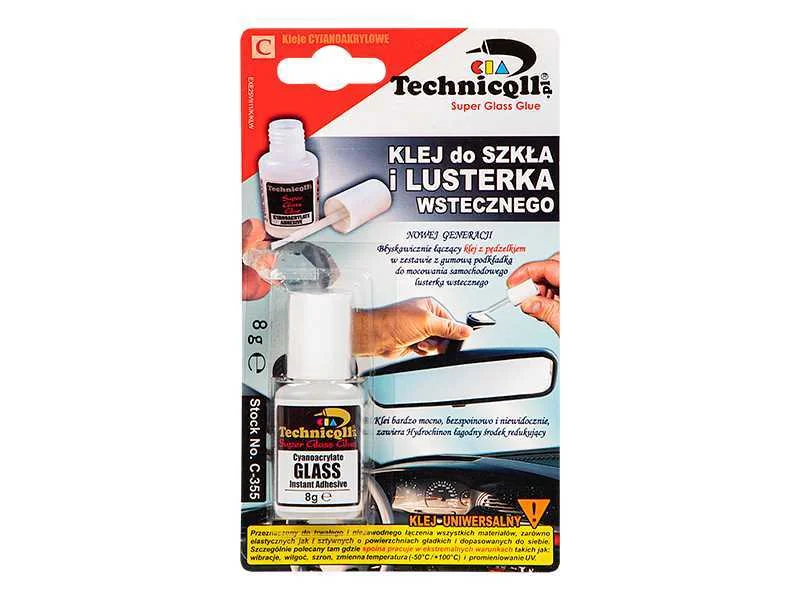 Adesivo para vidros e espelhos retrovisores 8g Te.