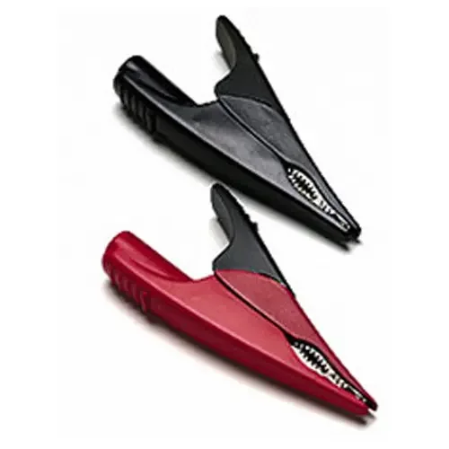 Pinça Tipo Crocodilo 10a 1kvdc Preto e Vermelho Contatos: Aço