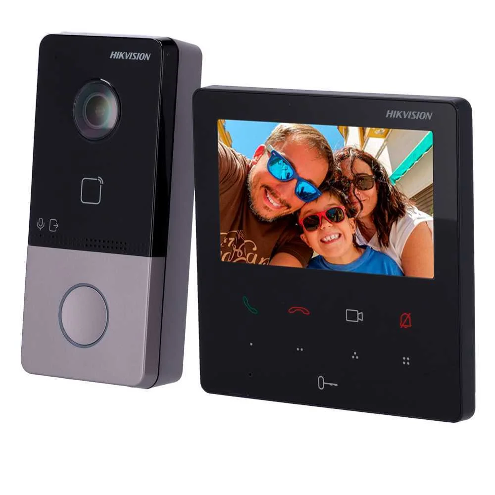 Kit de Videoporteiro - Tecnologia Ip & Wifi - Placa e Monitor - Permite 16 Monitores Mais - Leitor M