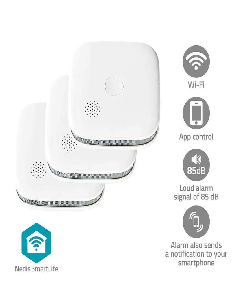 Detector de Humo Smartlife  Wi-Fi  Alimentado Por.