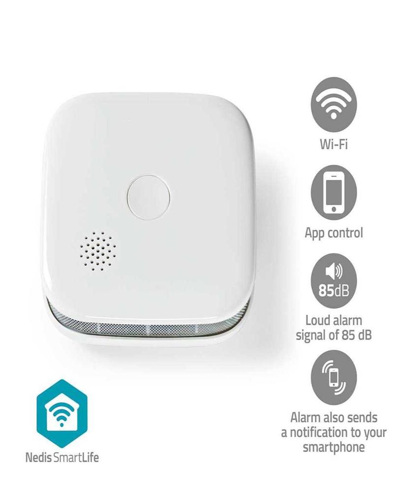 Detetor de Fumo Wifi Smartlife Alimentado Por