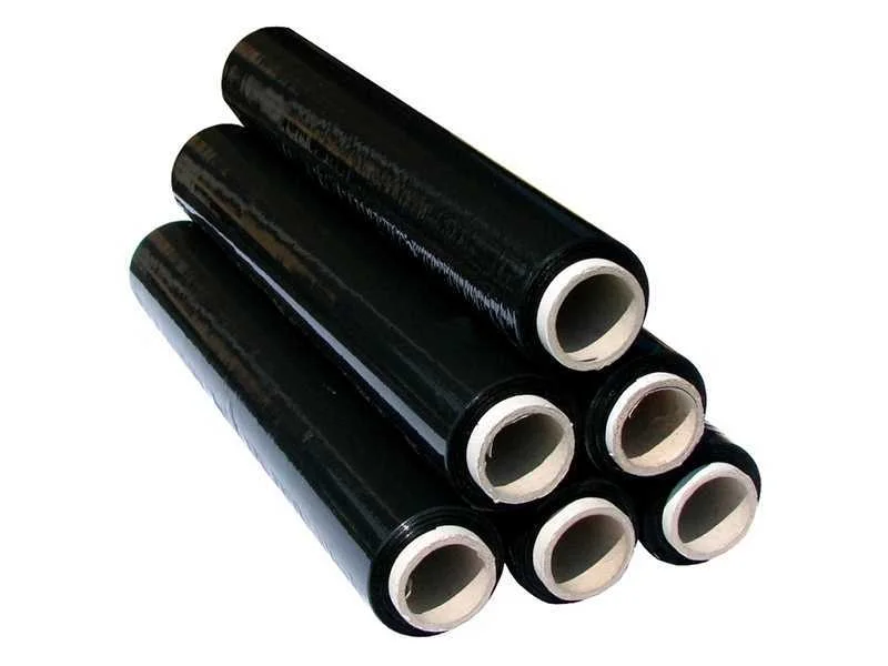 Película extensível preto 1,40kg 500mm Largura-50.