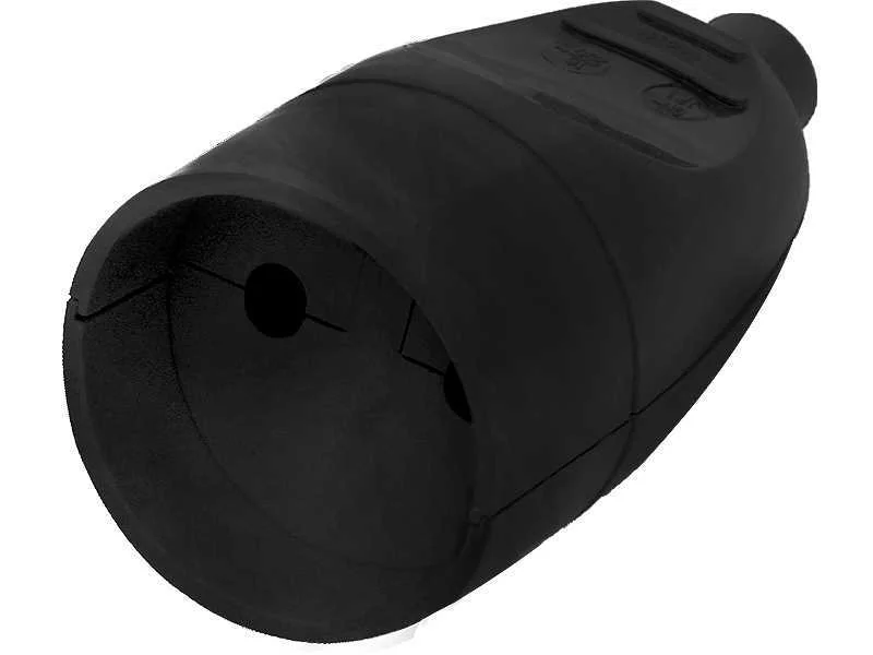 Tomada Gn-161 Simples sem ligação à terra Preto