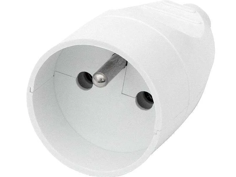 Tomada Gn-171 com ligação à terra simples Branca