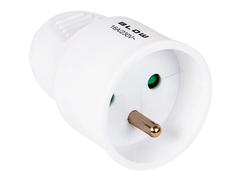 Tomada Gn-171 Pr Ligação à terra simples Branco