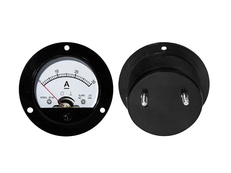 Amperímetro analógico redondo 30a + Lado