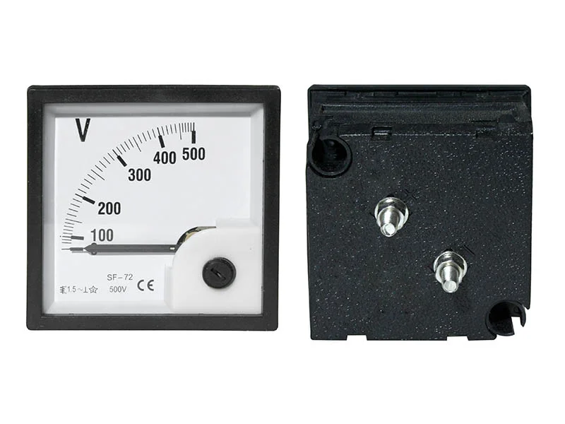 Voltímetro analógico quadrado grande 500v
