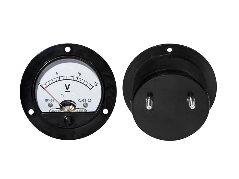 Voltímetro analógico redondo 15v