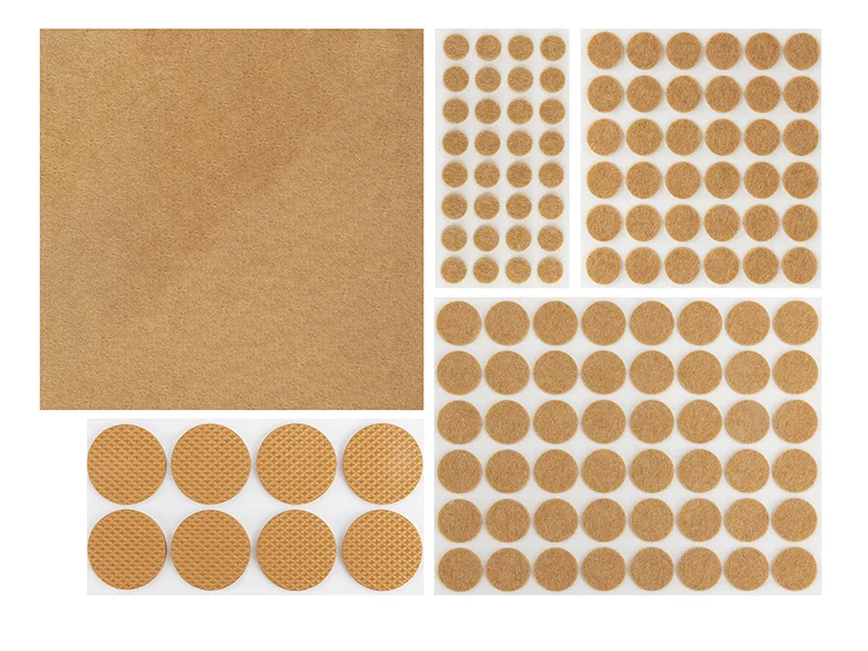 Almofadas para Móveis em Feltro 125pcs Mix Castanho