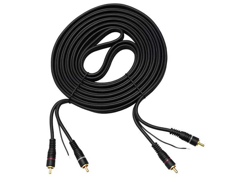 Ligação 2xrca 6mm 10m Ouro + Controlo